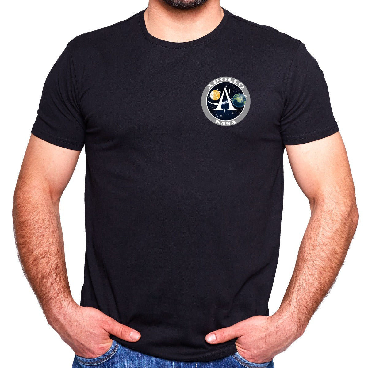 NASA Apollo Mission Logos Double Sided Adult T-Shirt