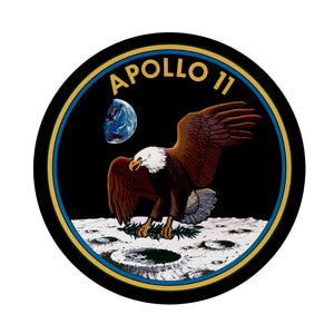 Nasa Apollo 11 Patch 8 Inch Round Mousepad 1/8 Thick