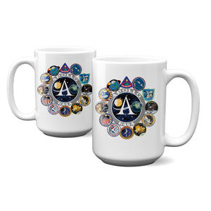 NASA Apollo Missions Logos 15oz Mug
