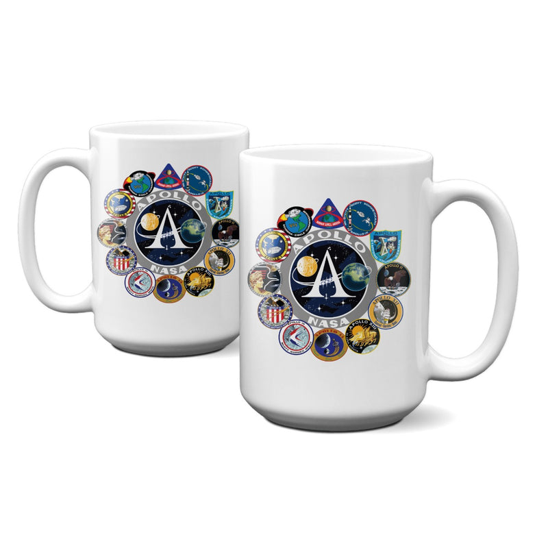 NASA Apollo Missions Logos 15oz Mug