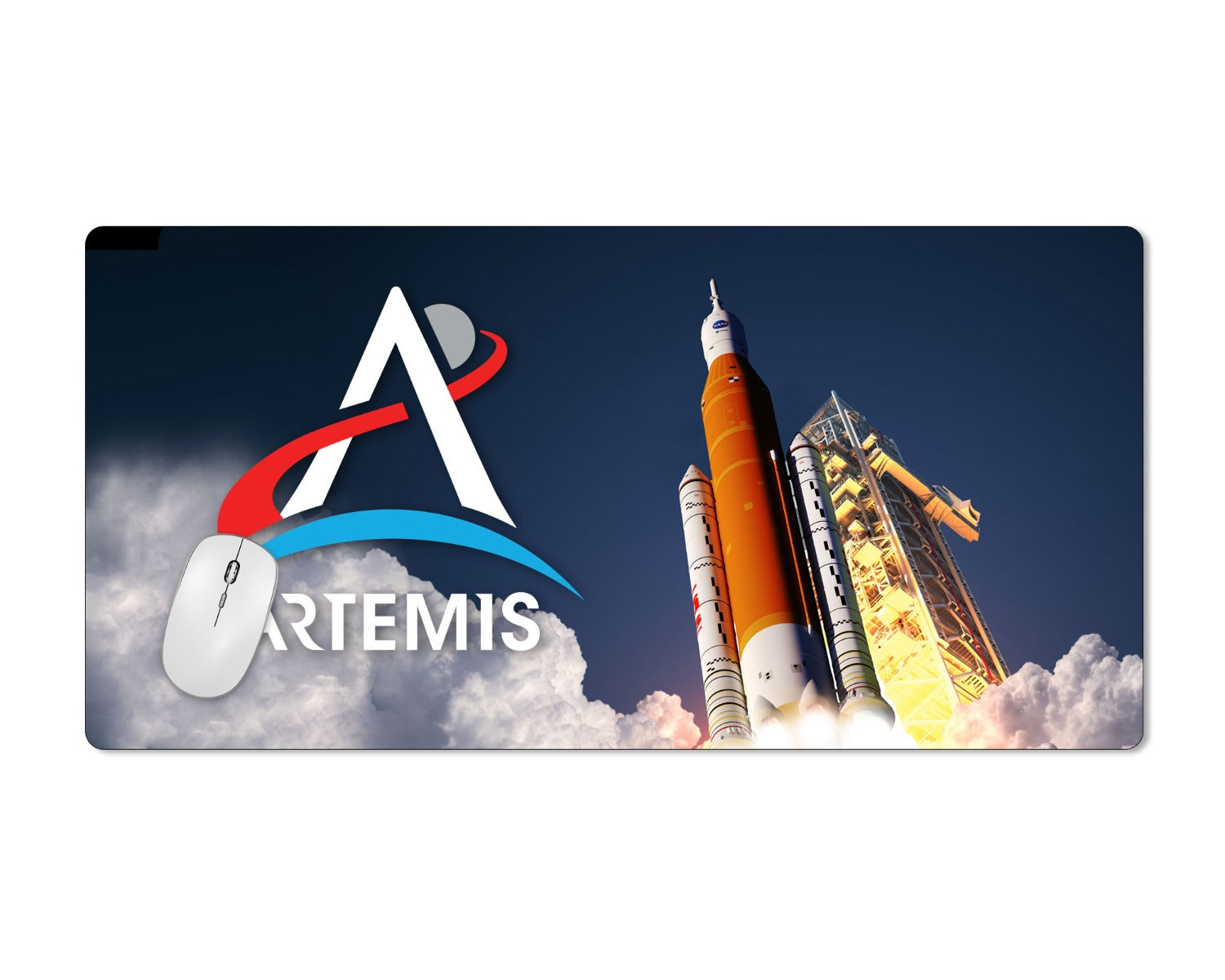 NASA Artemis 1 Launch 12x22 Inch Extended Mouse Pad 1/16 Thick