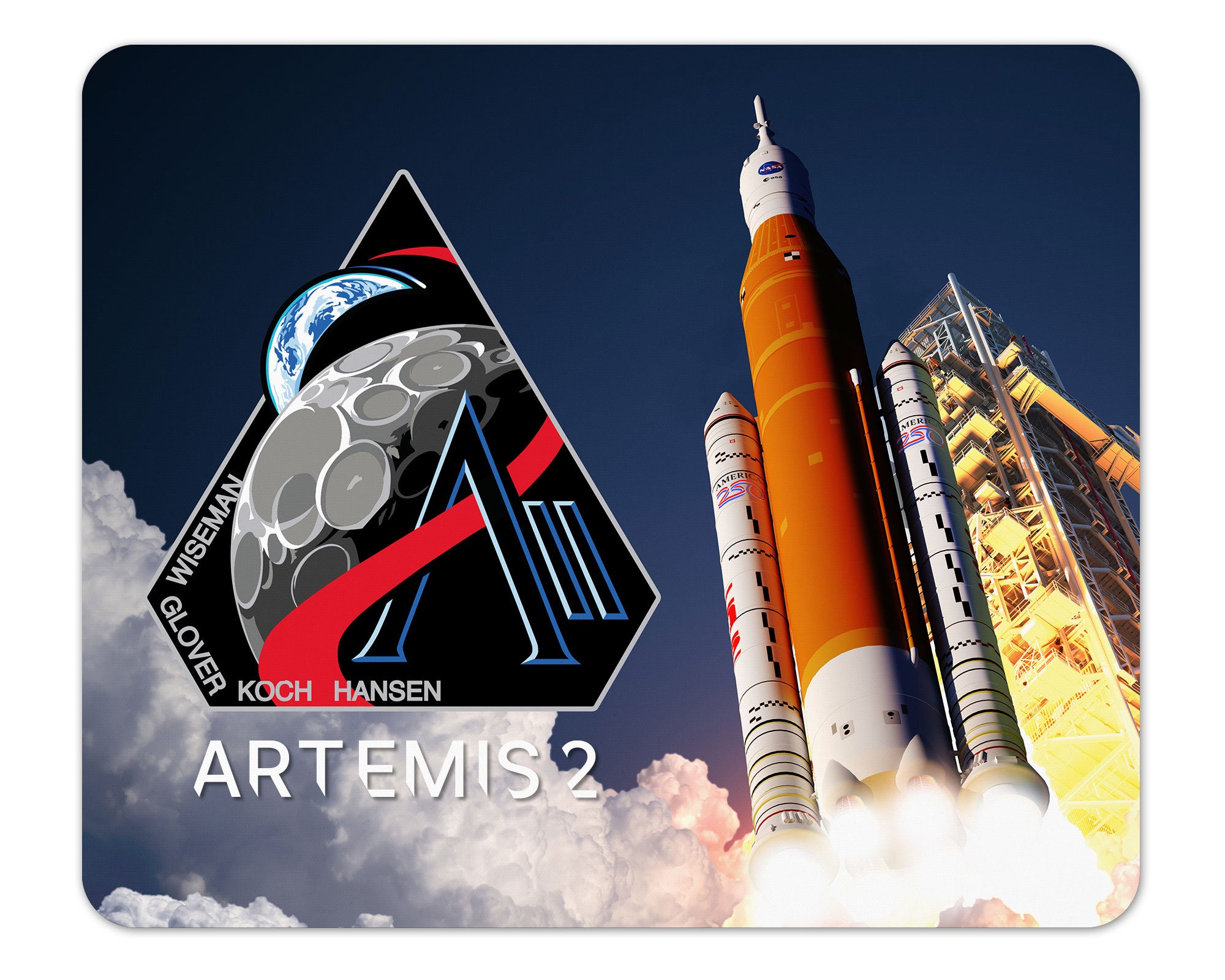 NASA Artemis 2 Launch Designer Render 1/4