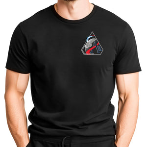 Artemis 2 Rocket Blueprint Schematic Double Sided Adult T-Shirt
