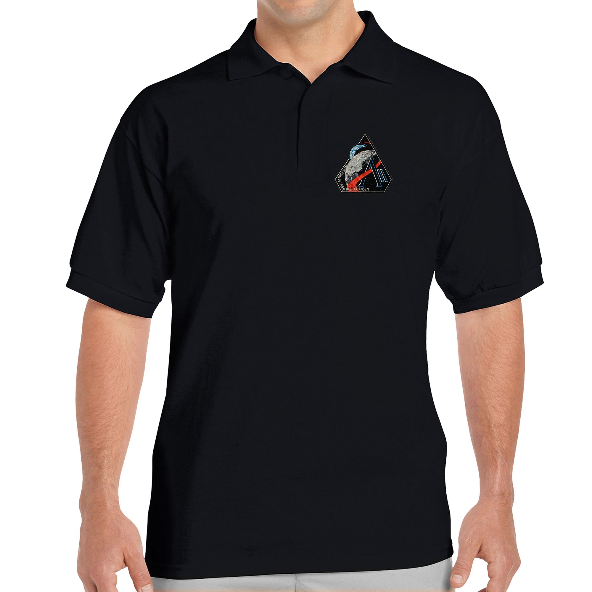 NASA Artemis 2 Embroidered Patch Polo