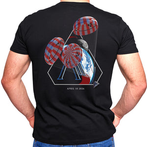 Artemis 2 Rocket Launch and Return With Dates Adult T-Shirt