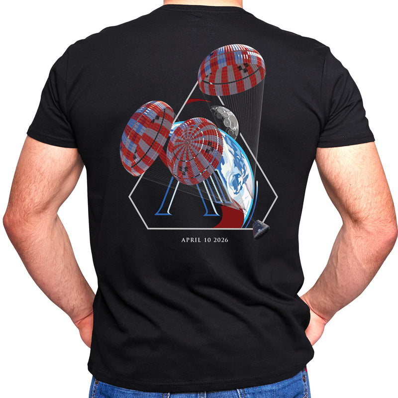 Artemis 2 Rocket Launch and Return With Dates Adult T-Shirt