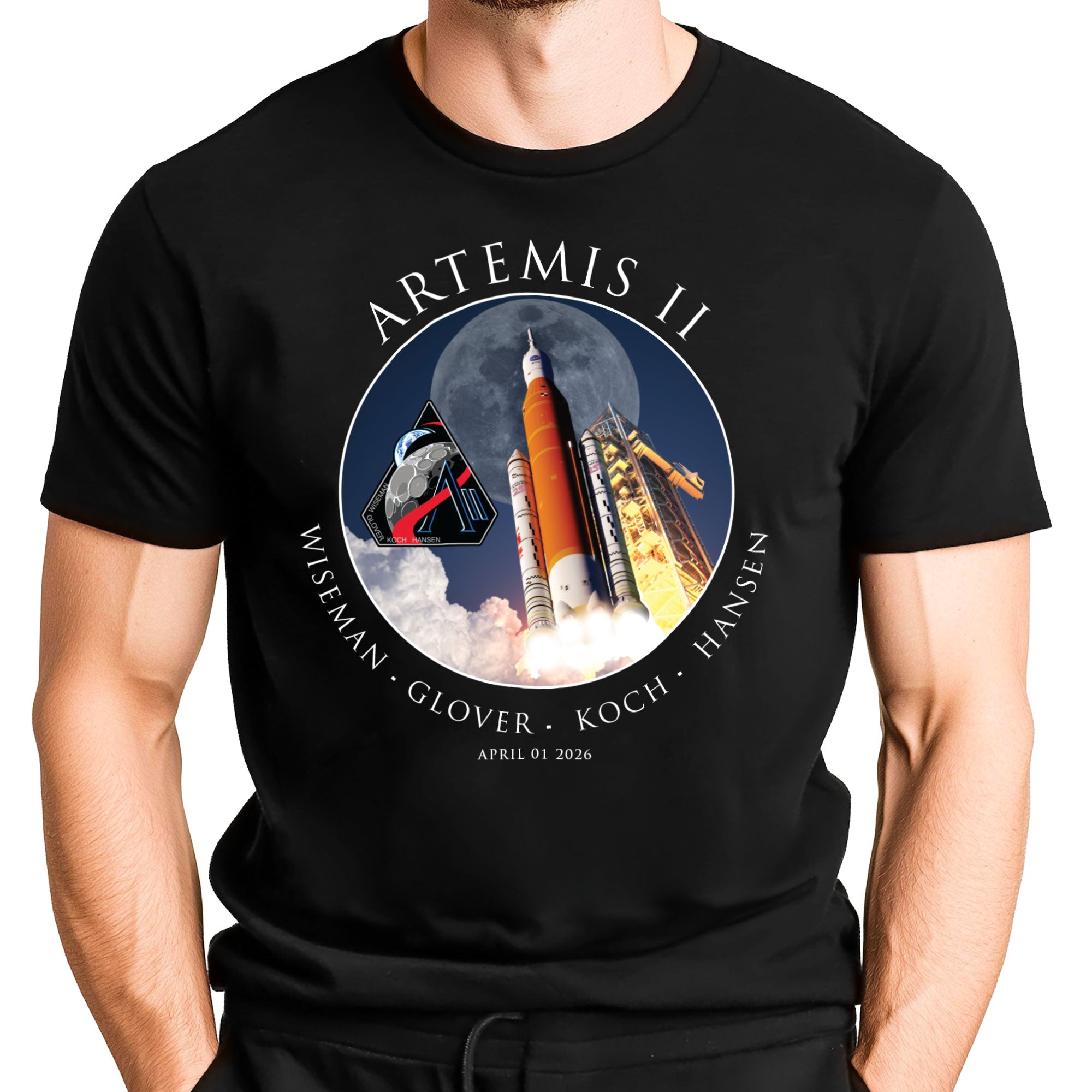 Artemis 2 Rocket Launch Adult T-Shirt