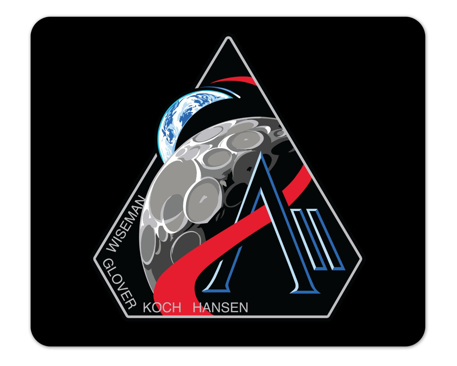 NASA Artemis 2 Logo 1/4 Thick Mouse Pad