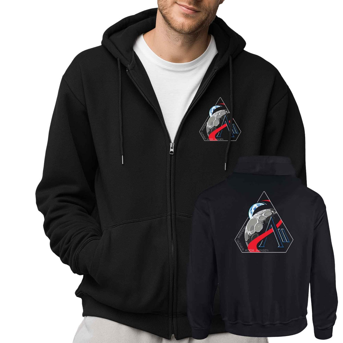 NASA Artemis 2 Mission Logo Full-Zip Hoodie