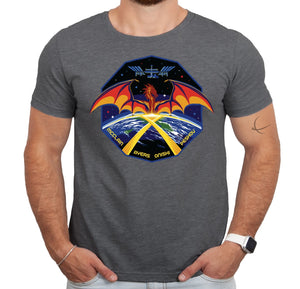 Crew-10 Mission Logo Dark Heather Adult T-Shirt