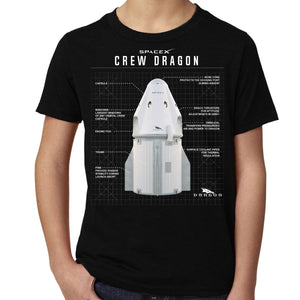 Crew Dragon Blueprint Design Youth's Shirt