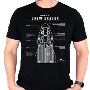 Crew Dragon Schematic Blueprint Shirt