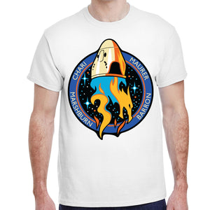 Crew-3 Mission Logo White Adult T-Shirt