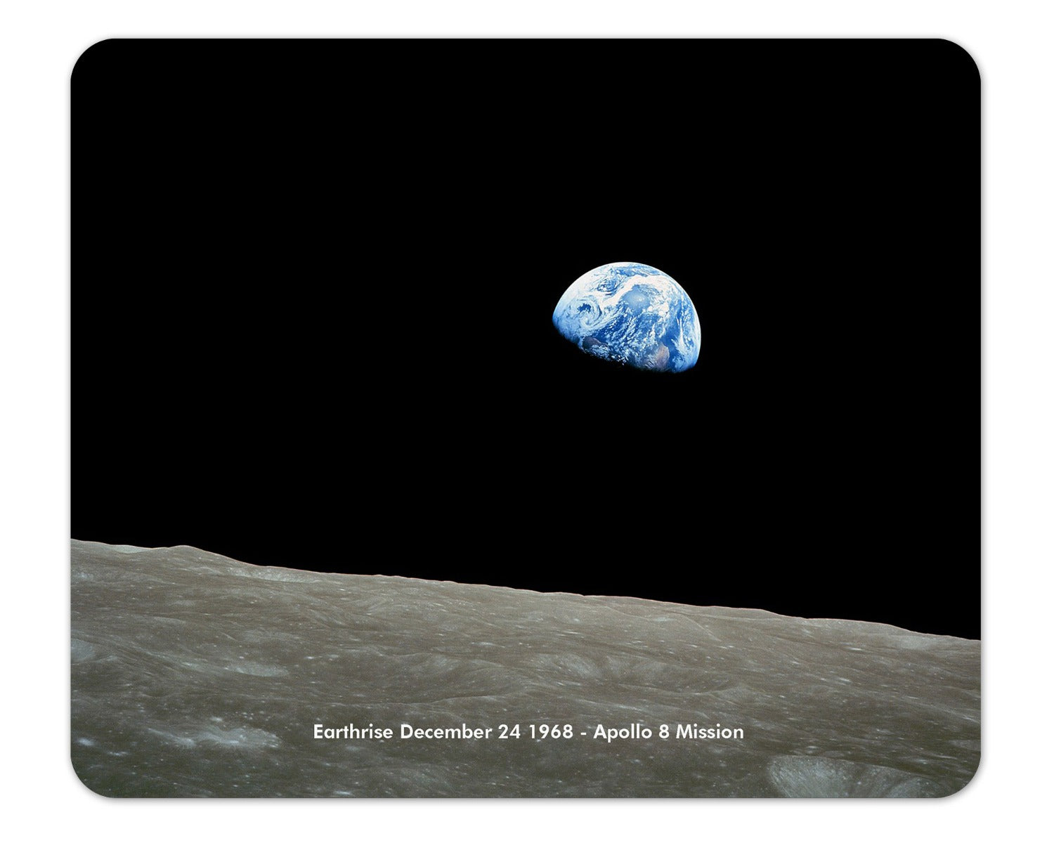 NASA Apollo 8 Earthrise Mouse Pad 1/8