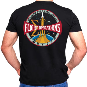 NASA Flight Operations Logo Current Era Double Sided T-Shirt