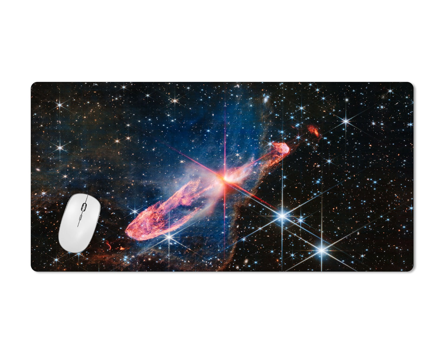 Webb Telescope Herbig-Haro 46/47 12x22 Inch Extended Mouse Pad 1/16 Thick