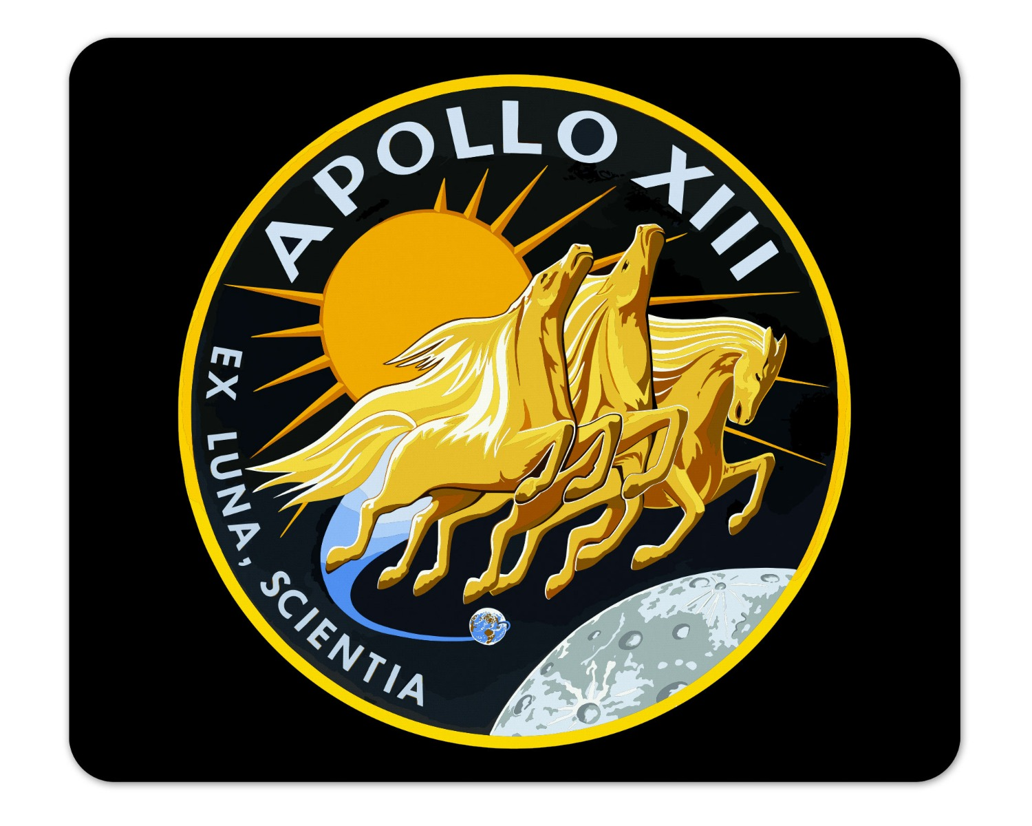 Apollo 13 Mission Logo Mouse Pad 1/4 Thick