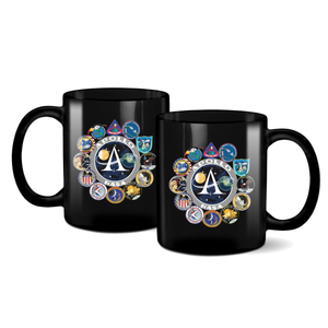 NASA Apollo Program Mission Logos 11oz Black UVDTF Mug