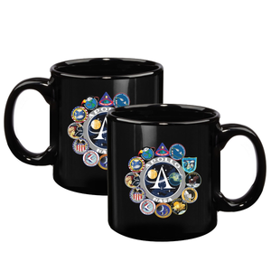 NASA Apollo Program Mission Logos 20oz Black UVDTF Mug