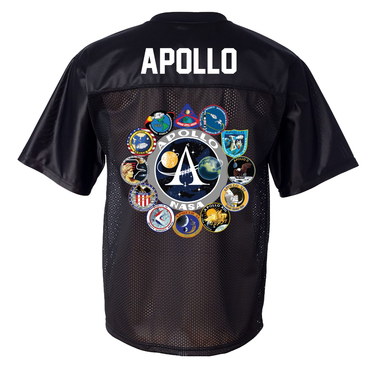 NASA Apollo Program Mission Logos Replica Football Jersey