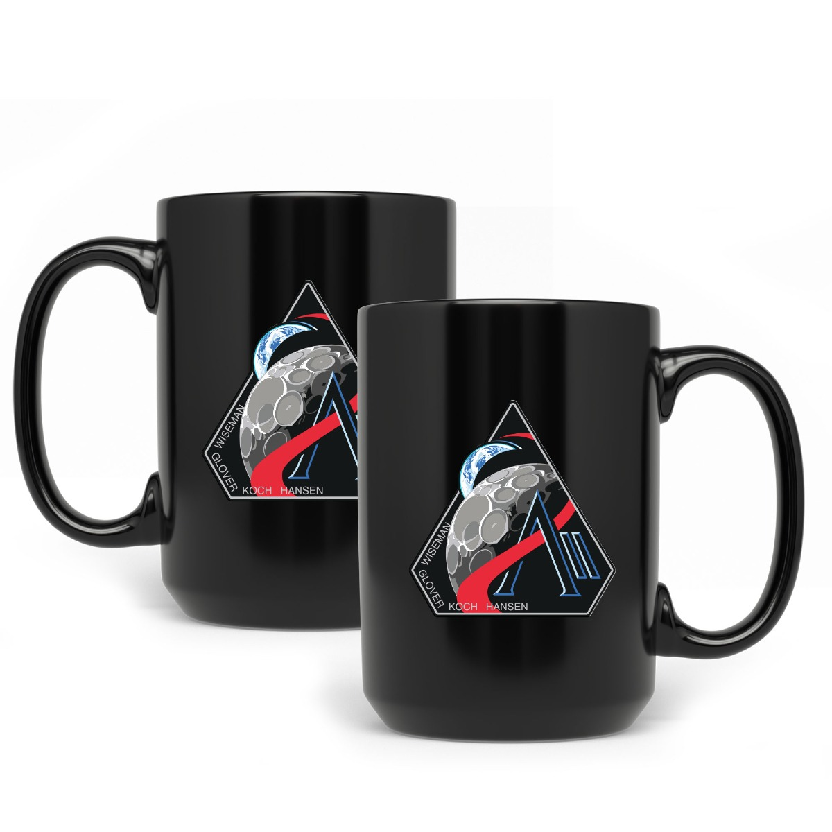 NASA Artemis 2 Mission Logo 15oz Black UVDTF Mug