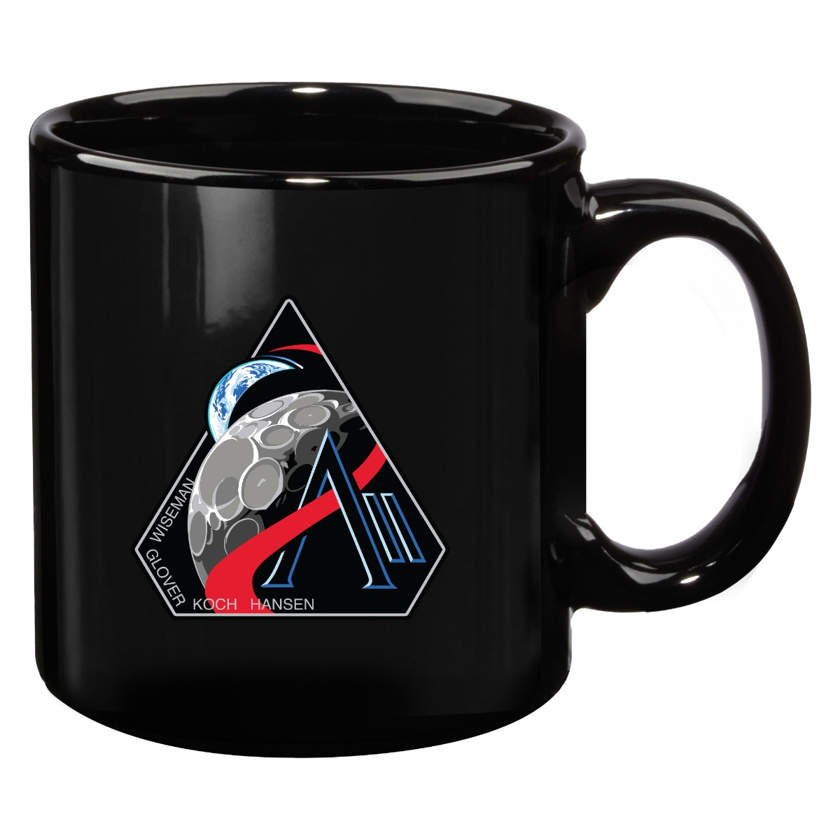 NASA Artemis 2 Mission Logo 20 oz Black UVDTF Mug