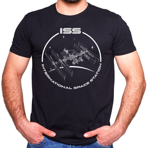 International Space Station Wireframe Adult Shirt