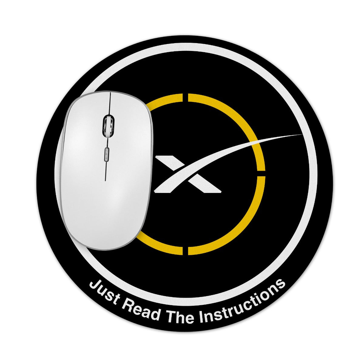 Drone Ship Read The Instructions 8 Inch Mouse Pad 1/8 Thick