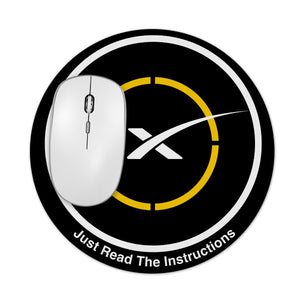 Drone Ship Read The Instructions 8 Inch Mouse Pad 1/8 Thick