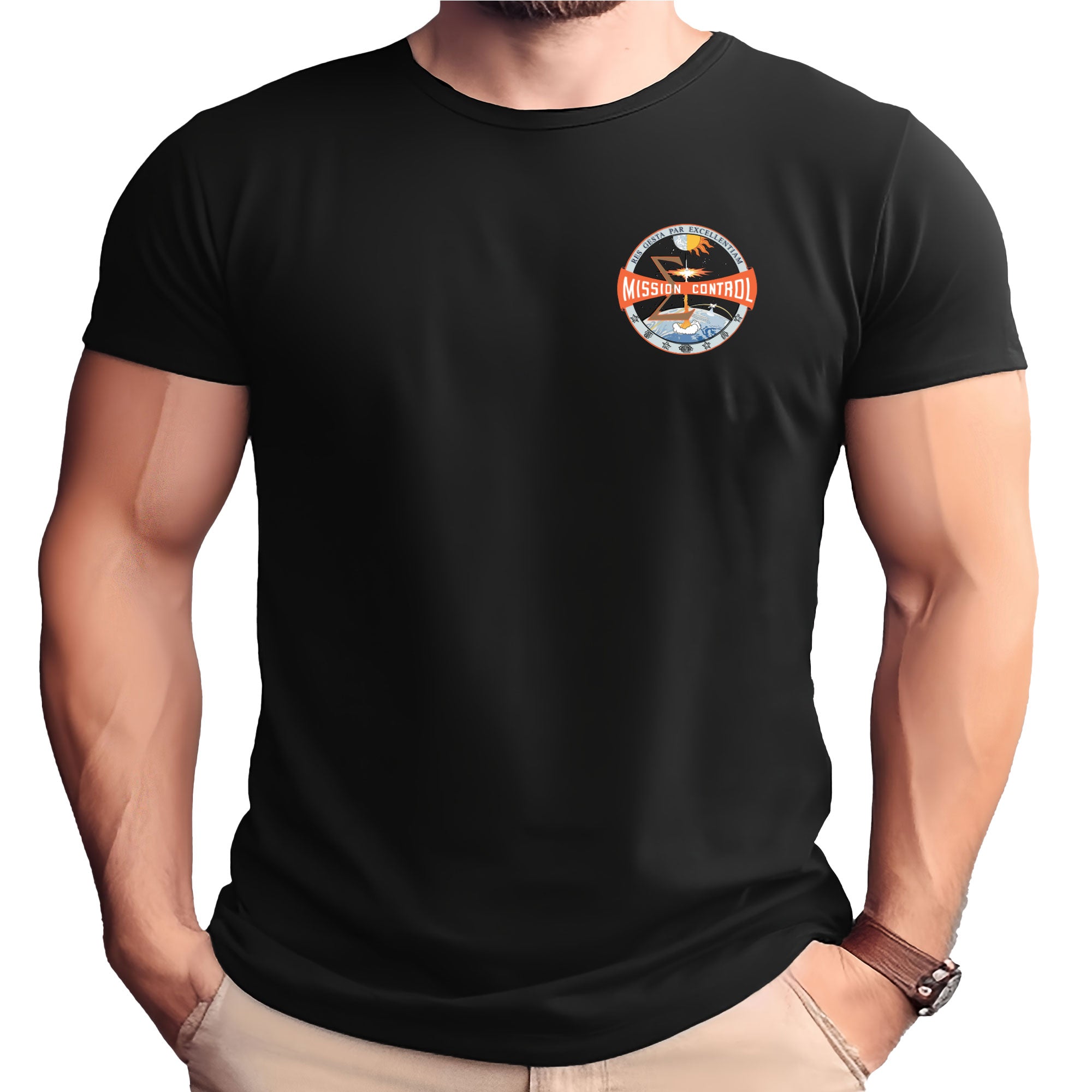 NASA Mission Control Logo Double Sided T-Shirt