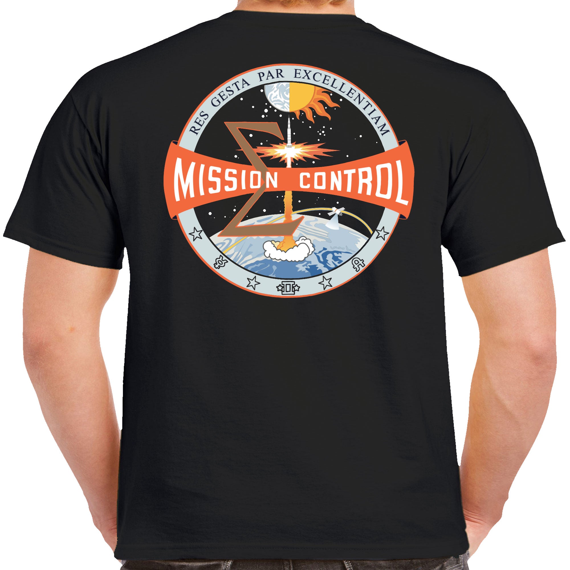 NASA Mission Control Logo Double Sided T-Shirt
