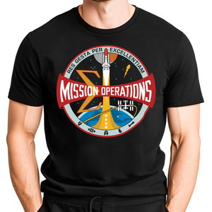 NASA Mission Operations Logo Shuttle Era T-Shirt