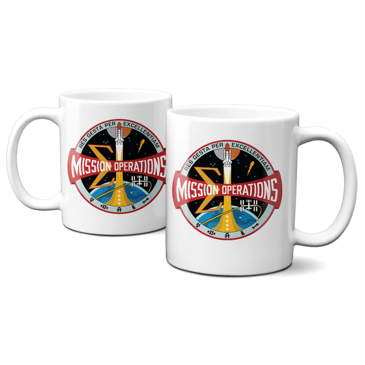 NASA Mission Operations Logo - Shuttle Era 11 Oz Mug
