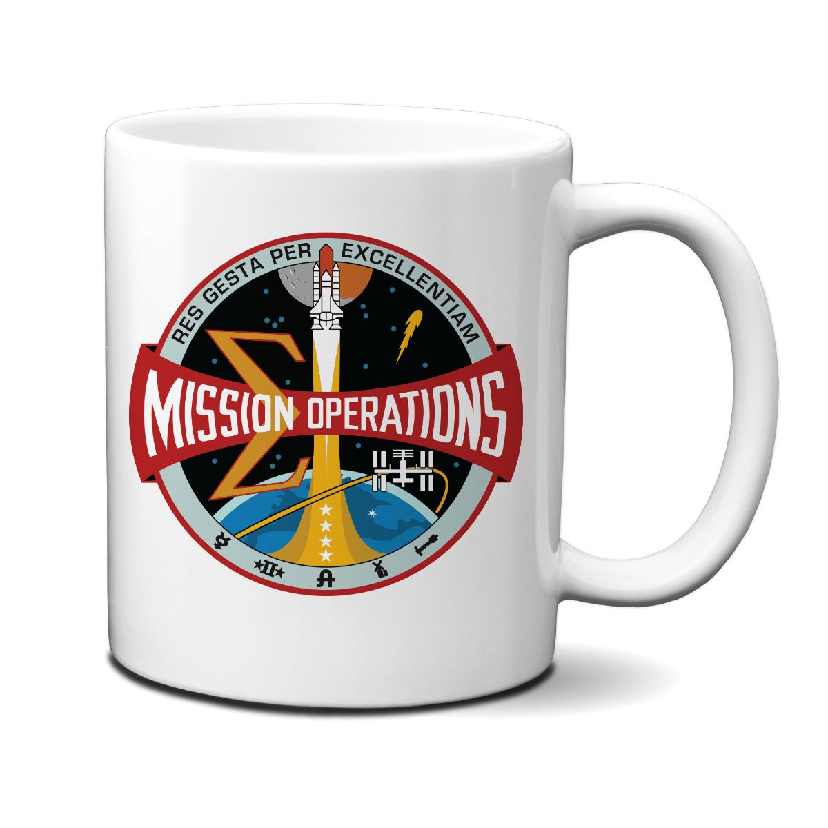 NASA Mission Operations Logo - Shuttle Era 11 Oz Mug