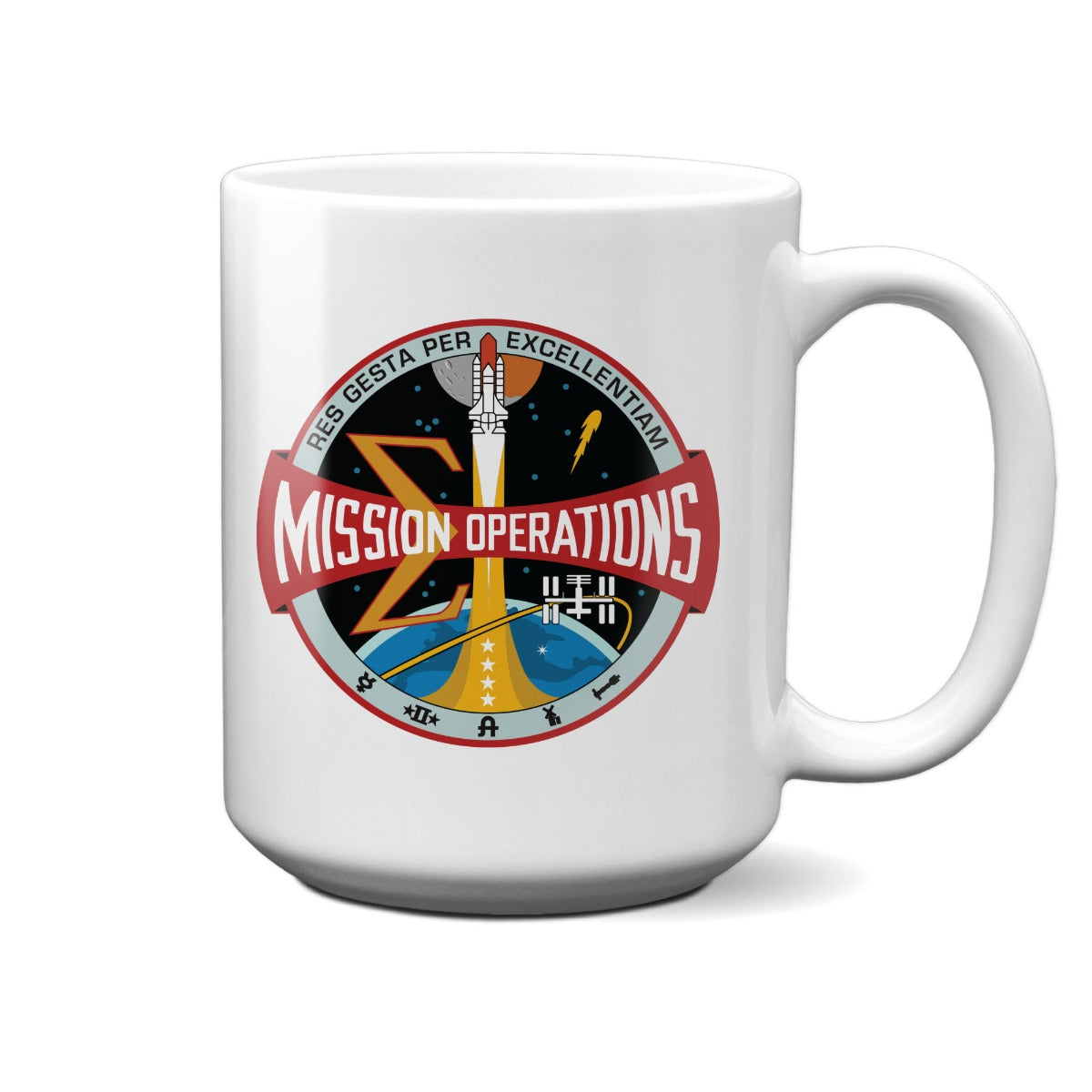 NASA Mission Operations Logo - Shuttle Era 15 Oz Mug