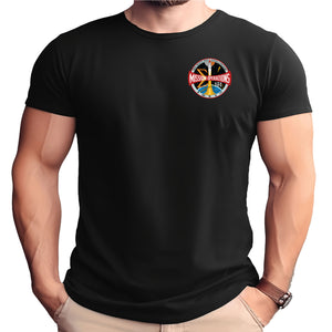 NASA Mission Operations Logo Shuttle Era Double Sided T-Shirt