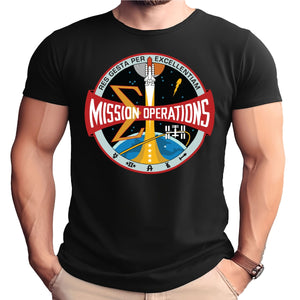 NASA Mission Operations Logo Shuttle Era T-Shirt