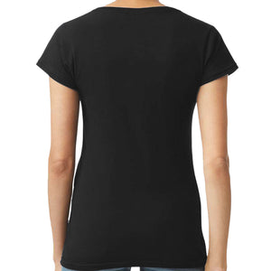 NASA Artemis 2 Bella Canvas Women's Relaxed V-Neck Black Shirt