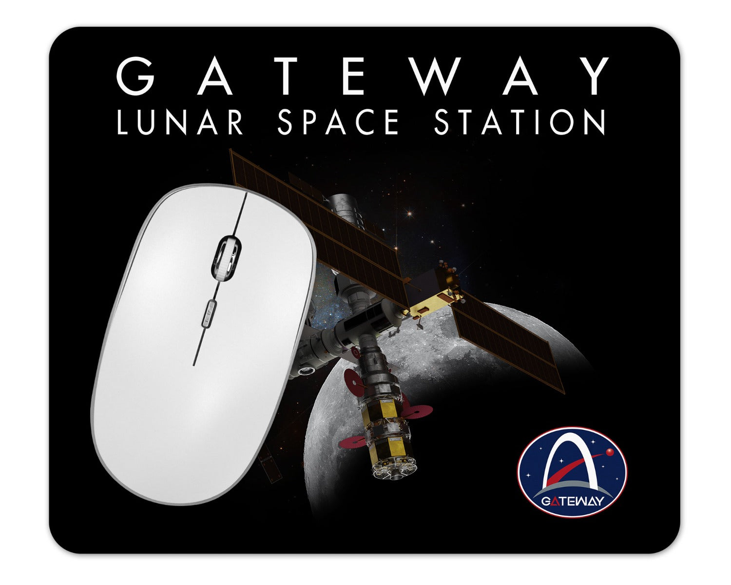 NASA Gateway Lunar Orbit Space Station Mouse Pad 1/8 Thick