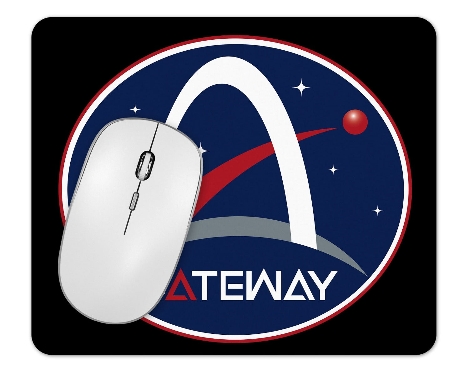 NASA Gateway Lunar Orbit Space Station Logo Mouse Pad 1/8 Thick