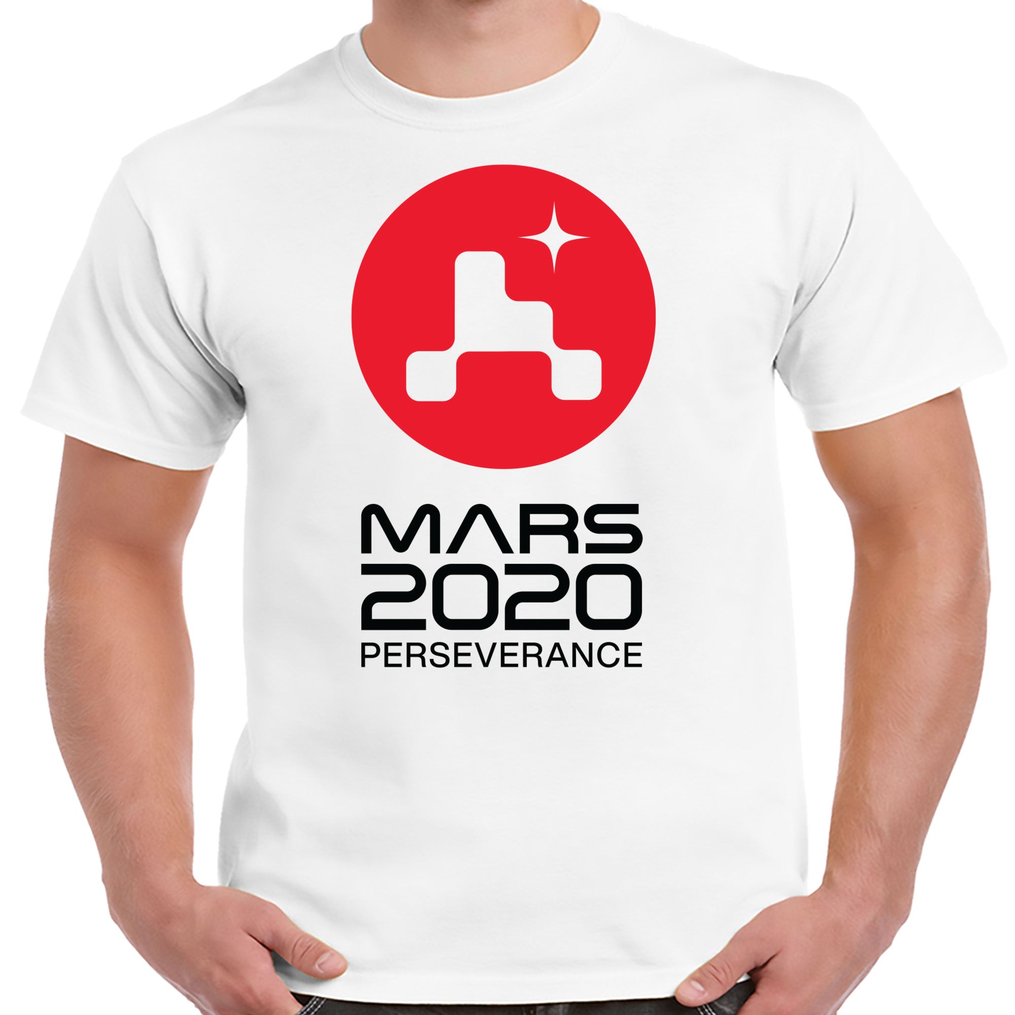 NASA Mars 2020 Perseverance Logo White Shirt