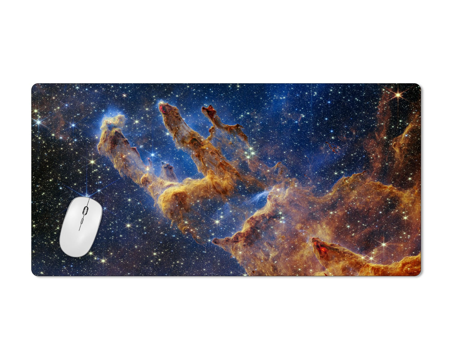 Webb Telescope Pillars of Creation 12x22 Inch Extended Mouse Pad