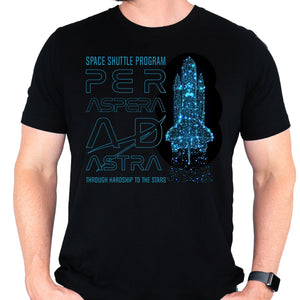 Nasa Space Shuttle Program Per Aspera T-Shirt