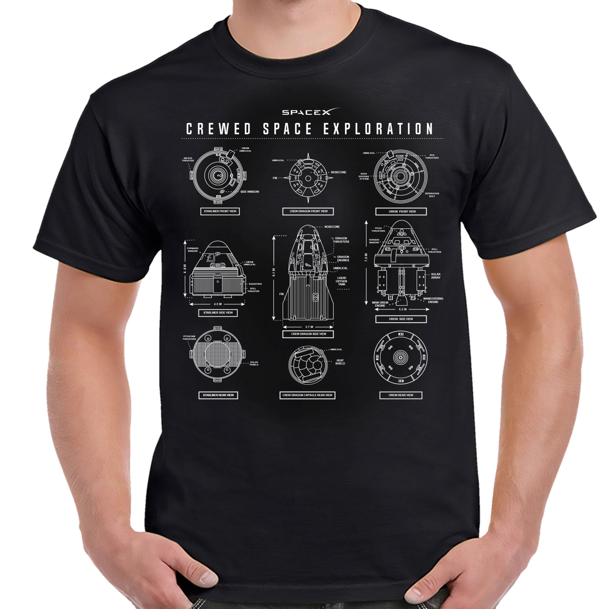 Crewed Space Exploration Adult T-Shirt