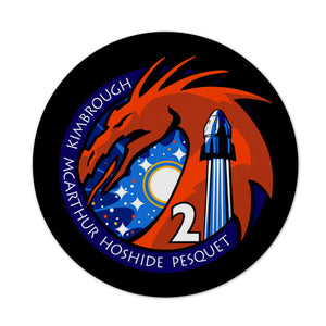 Crew-2 Mission Patch 8 Inch Round Mousepad 1/8 Thick