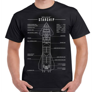 Starship Vehicle Schematic Shirt