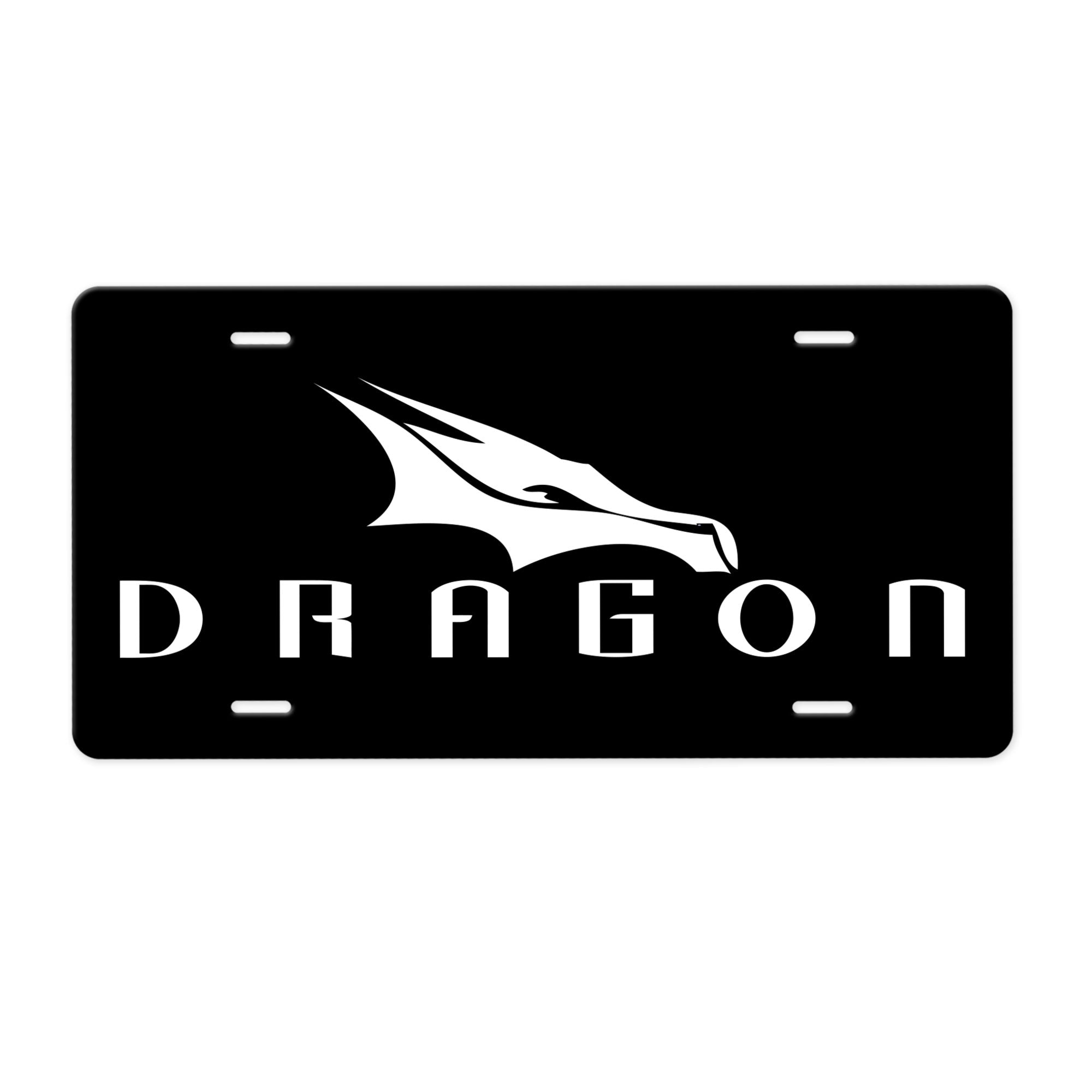 Dragon Logo Aluminum License Plate