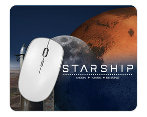 Starship Starbase Moon Mars Beyond Mouse Pad 1/4  Inch Thick