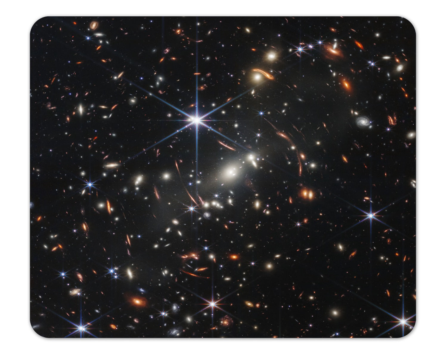 Webb Space Telescope Deep Field Galaxy Mousepad 1/4 Thick