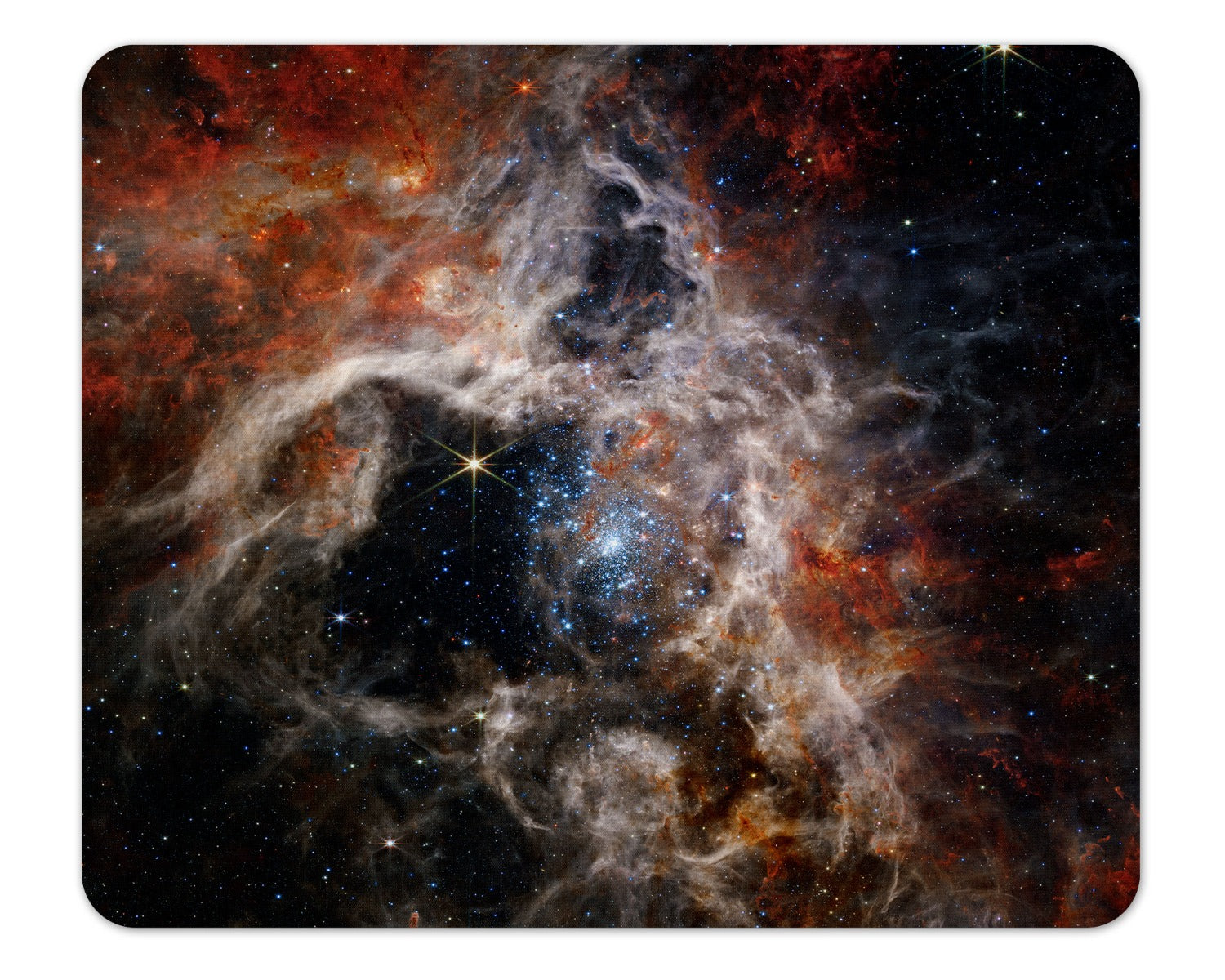Webb Space Telescope Tarantula Nebula Mouse Pad 1/4 Thick